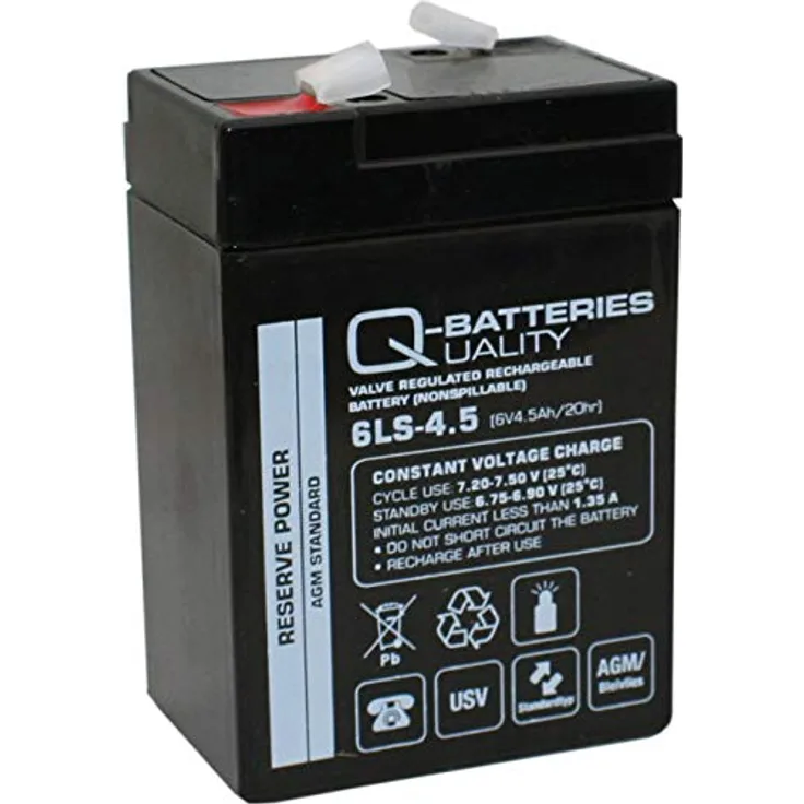 Quality Batteries Ersatzakku AGM Batterie für Kinderfahrzeug Kindermotorrad 6V 4,5Ah, wartungsfrei, robust, langlebige Leistung