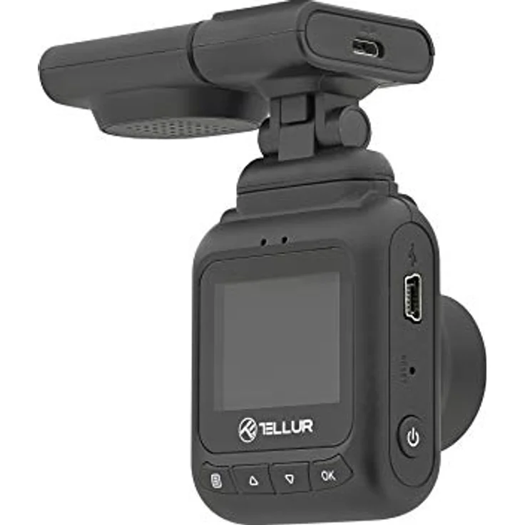 TELLUR Dash Patrol DC2-Autokamera, GPS, FullHD 1080P, G-Sensor erkennt Aufprall und startet die Aufzeichnung, Parküberwachungsfunktion, Schwarz – Bild 4
