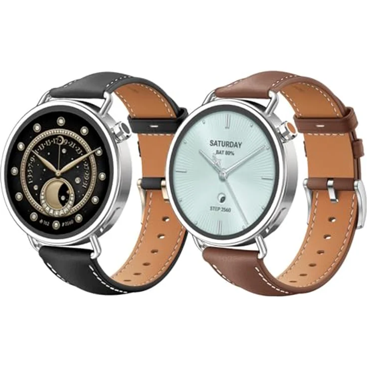 GIOPUEY Armband für Xiaomi Watch S4 41mm, Verschleißfestes Echtleder Armband, Atmungsaktiv - Pink – Bild 3