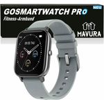 MAVURA GOSMARTWATCH PRO Smartwatch Bluetooth Fitnesstracker Fitness Armband für Android und Apple iOS, wasserdicht, Herren & Damen, wählbare Farben