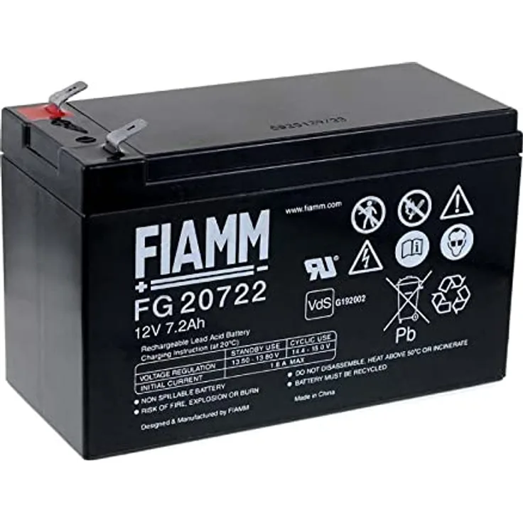 Fiamm Ersatzakku für USV APC RBC2, 12V, 7200mAh Lead-Acid, hochwertige Akkuzellen