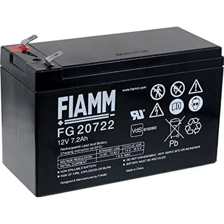 FIAMM Ersatzakku für USV APC Smart-UPS 750, 12V, 7200mAh, Bleiakku, wartungsfrei, Schwarz – Bild 1