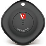 Verbatim My Finder, Bluetooth Tracker für Rucksack, Koffer, Geldbörse, Schlüssel, kompatibel mit Apple „Wo ist?“, Schlüsselfinder mit austauschbarer Batterie, schwarz