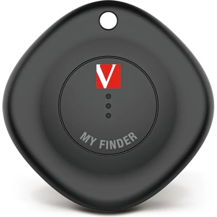 Verbatim My Finder, Bluetooth Tracker für Rucksack, Koffer, Geldbörse, Schlüssel, kompatibel mit Apple „Wo ist?“, Schlüsselfinder mit austauschbarer Batterie, schwarz – Bild 1