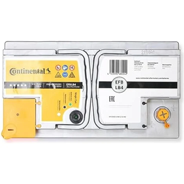 Continental Starterbatterie Start-Stop 12V 75Ah 730A/EN LB4, EFB-Batterie für Steuergerät-Anpassung – Bild 2