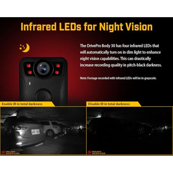 Transcend Bodycam DrivePro 30, Dashcam mit 128GB Speicher, Wi-Fi & Bluetooth, Schwarz – Bild 4