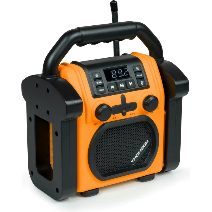 Thomson Bouwradio + Speaker, tragbares Radio mit kräftigem Sound und robustem Design