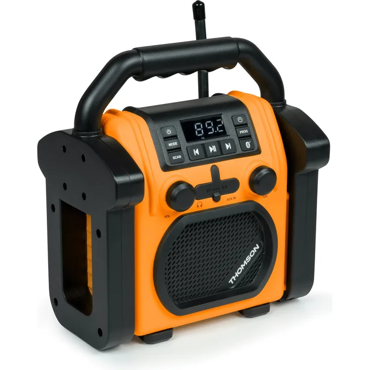 Thomson Bouwradio + Speaker, tragbares Radio mit kräftigem Sound und robustem Design