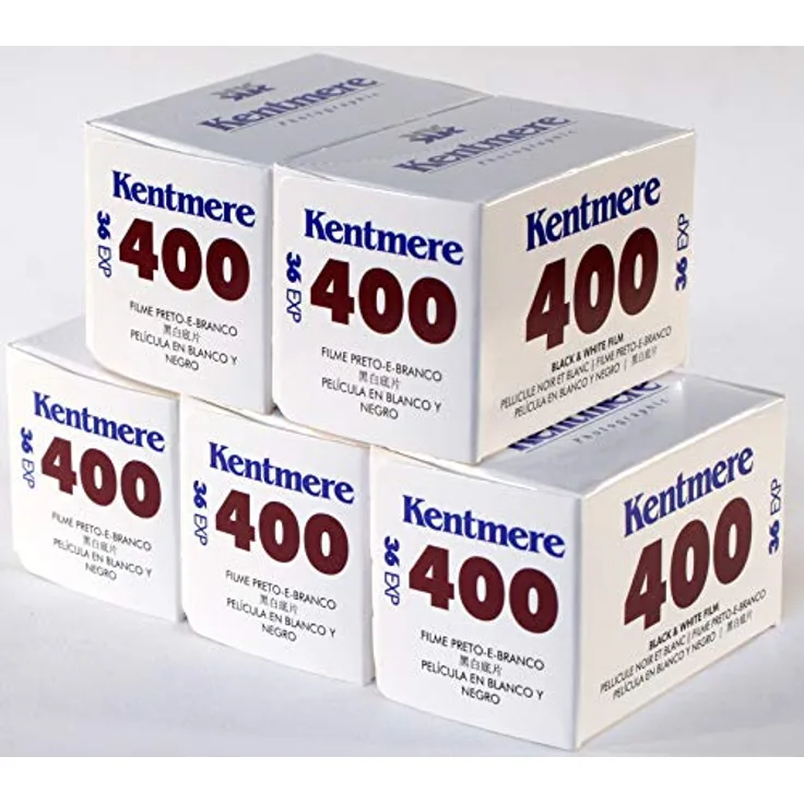 Kentmere 400asa schwarzweiß-Film 35mm 36exp Packung mit 5 stück