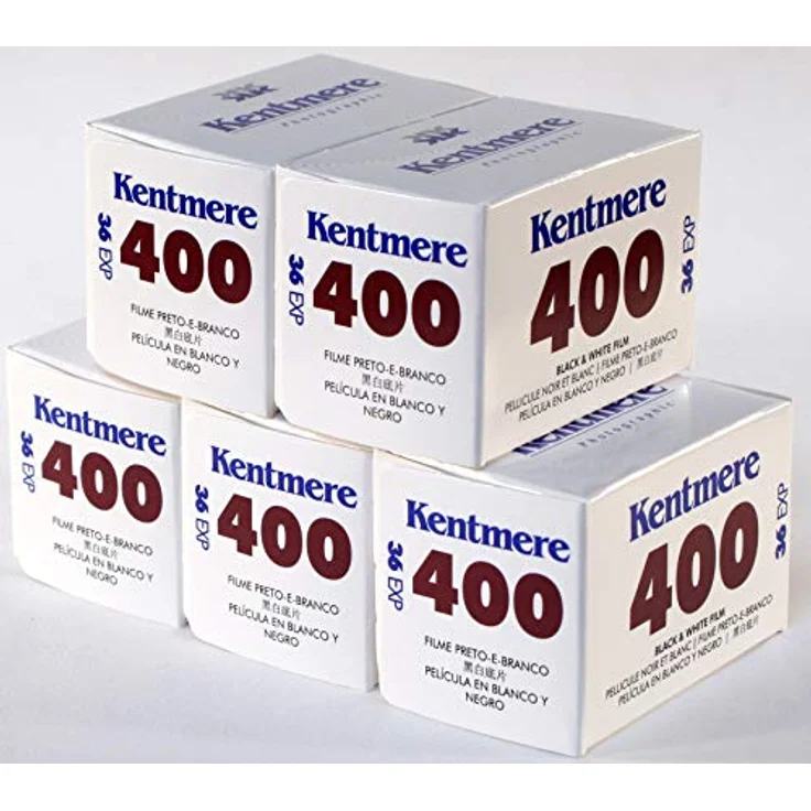 Kentmere 400asa schwarzweiß-Film 35mm 36exp Packung mit 5 stück – Bild 1