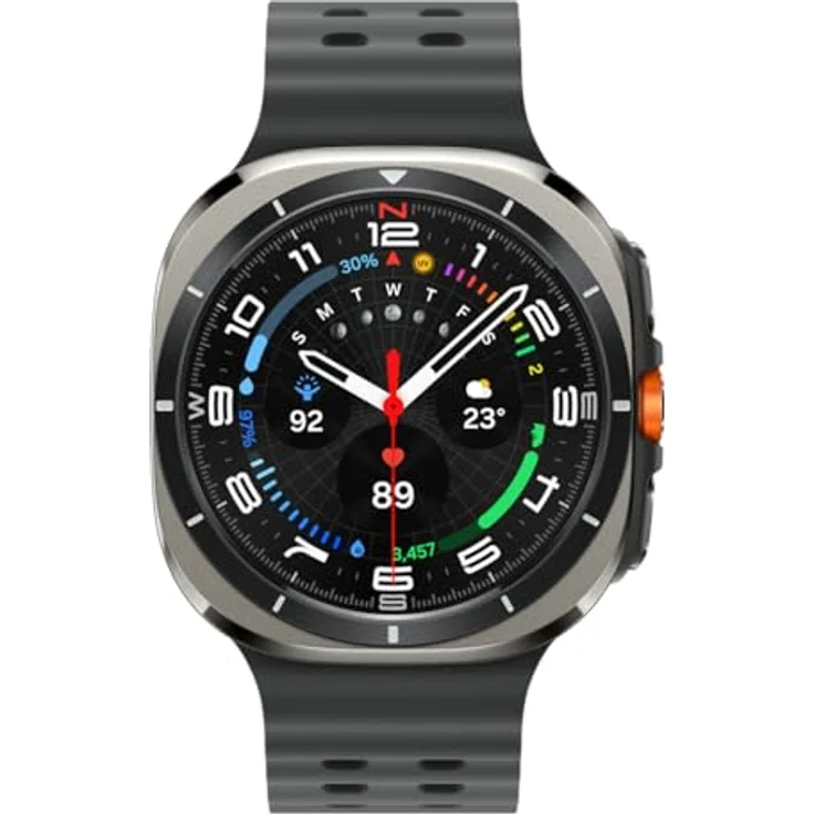 Samsung Galaxy Watch Ultra 2025 LTE Smartwatch, 47 mm Titanium Silber, Saphirglas, AMOLED, GPS, Health-Tracking, IP68, 100 m wasserdicht – Bild 1