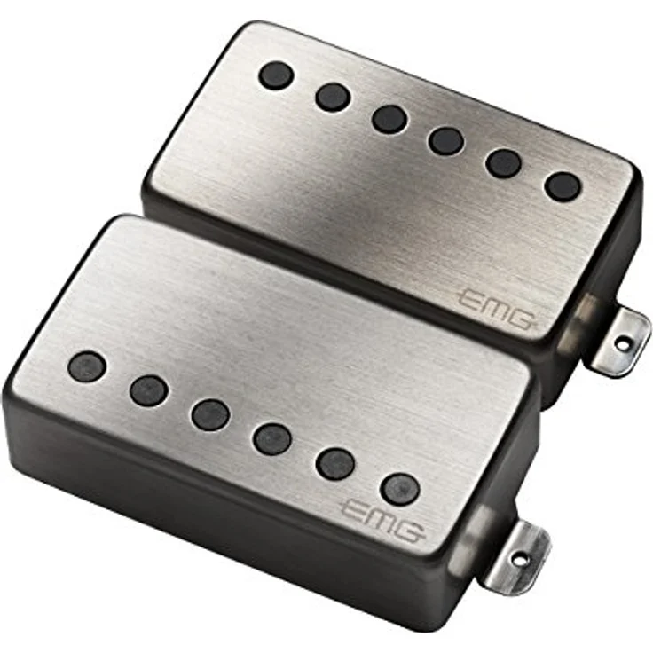 EMG JH "HET" Set BRC, Aktives James Hetfield Signature Tonabnehmer Set mit Brushed Chrome Finish, inkl. lötfreiem Installationssystem – Bild 2