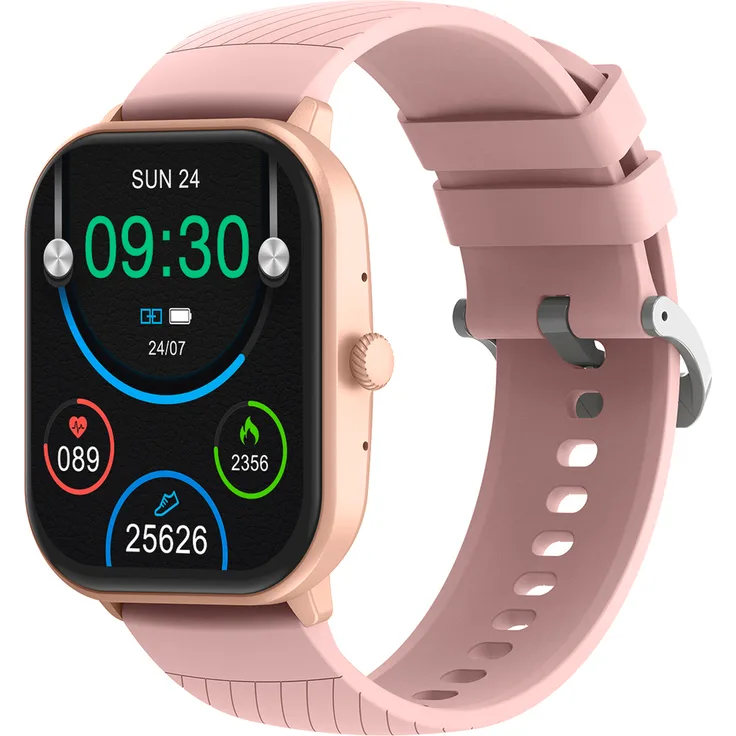 Denver Smartwatch SWC-187RO rose, Bluetooth mit Gesundheitssensoren und AMOLED Display