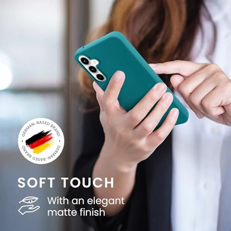 kwmobile Hülle für Samsung Galaxy A35, weiches TPU Silikon Case, rutschfest, geeignet für kabelloses Laden, Petrol matt – Bild 4