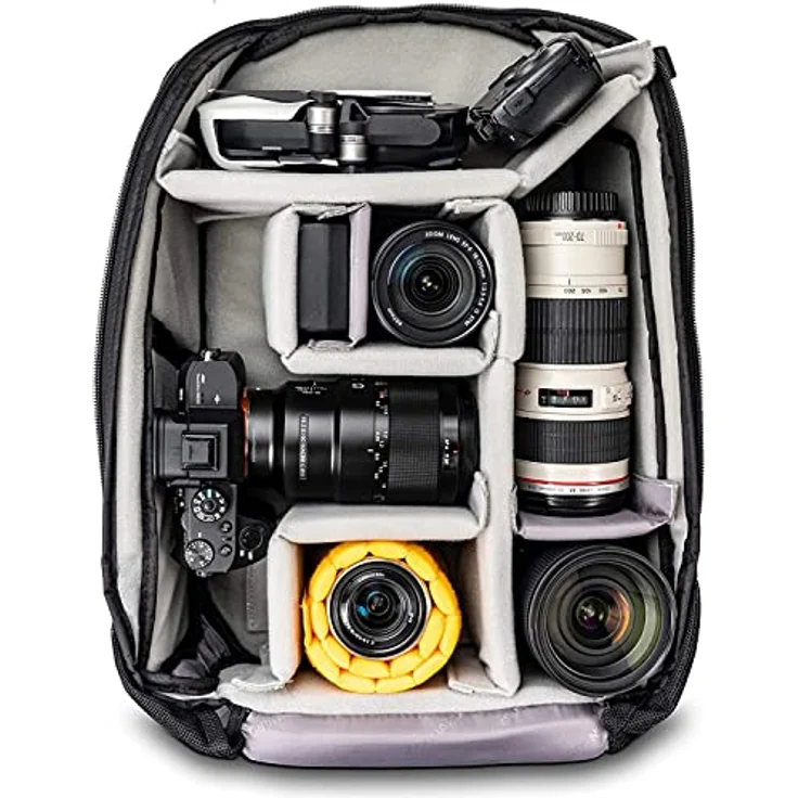 Vanguard VEO SELECT 45BFM BK Rucksack (Fotorucksack) - Kameratasche für DSLR- oder CSC-Kamera, Platz für 4-5 Objektive, Tablet bis 10,5 Zoll, Schwarz – Bild 5