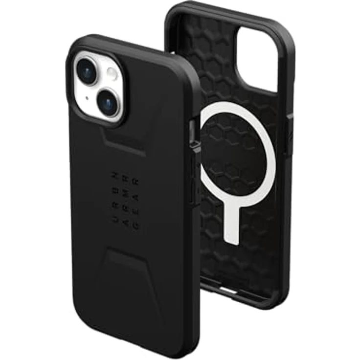 URBAN ARMOR GEAR Civilian Case kompatibel mit Apple iPhone 15 Hülle [Wireless Charging/Magnetische Aufladung kompatibel, Sturzfeste Handyhülle, Erhöhter Rand] schwarz - Preisvergleich – Bild 1