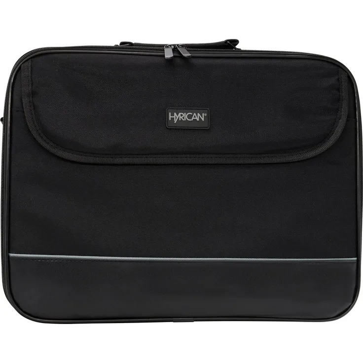 Hyrican Laptoptasche für Notebooks bis 15,6 Zoll, schwarze Business Computertasche mit Schulterriemen, Reißverschluss und Innenfächern