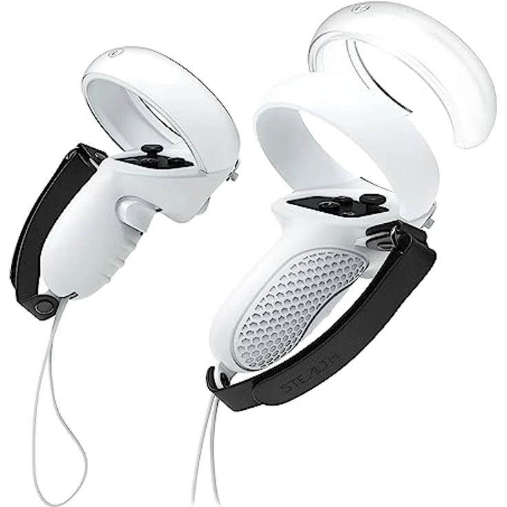 Stealth Touch Controller Grip Cover für Meta Quest 2 Virtual-Reality-Brille, weiß – Bild 3