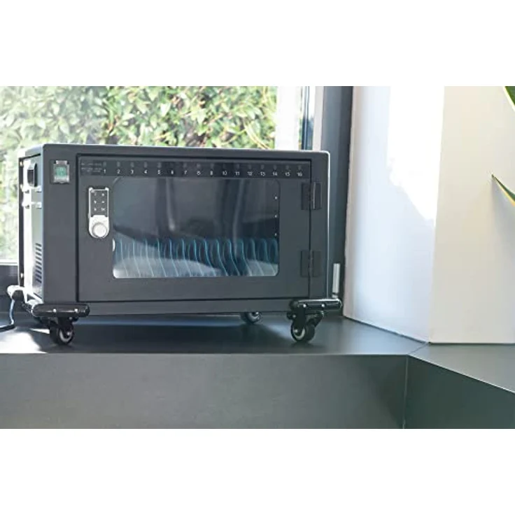 DIGITUS Mobiler Ladeschrank - 16 USB-C Lade-Plätze - Bis 14 Zoll - Tür mit elektr. Verriegelung – Bild 2