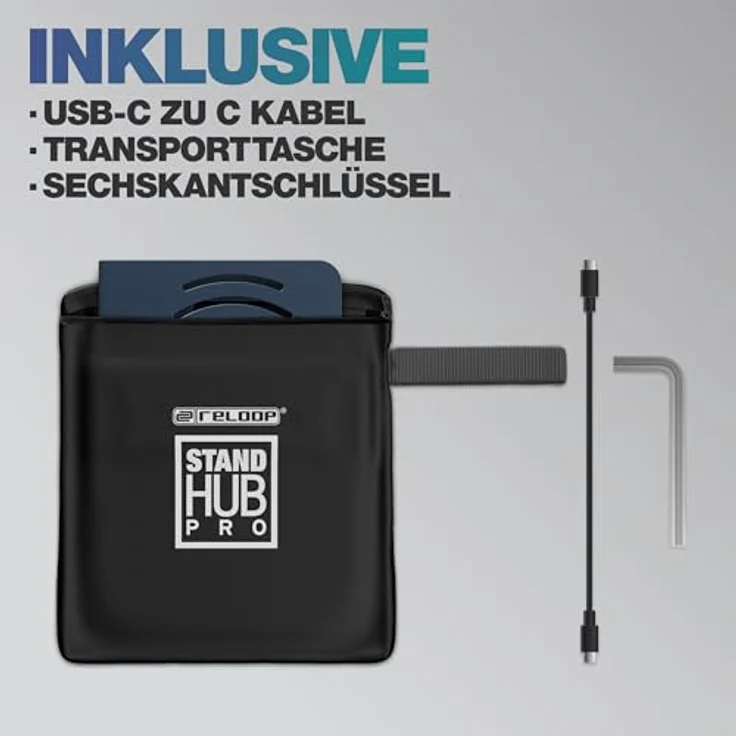 Reloop Stand Hub Pro, Laptop-Ständer und 10-in-1-Multimedia-Hub mit Power Delivery, Aluminium-Design – Bild 5