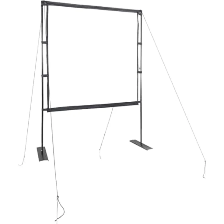 vidaXL Beamer Leinwand mit Ständer 89 Zoll 1:1, Projektionswand, Heimkino-Leinwand, Rolloleinwand, Schwarz – Bild 1