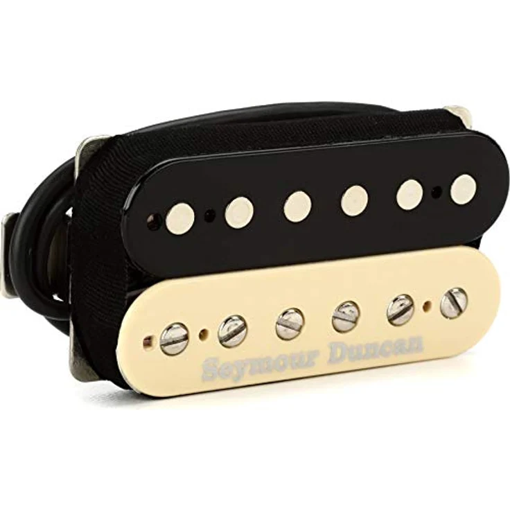 Seymour Duncan SH-4 Zebra, Humbucker Tonabnehmer für E-Gitarre mit Alnico V Magnet, Medium Output, Zebra-Farbe, Made in USA – Bild 1