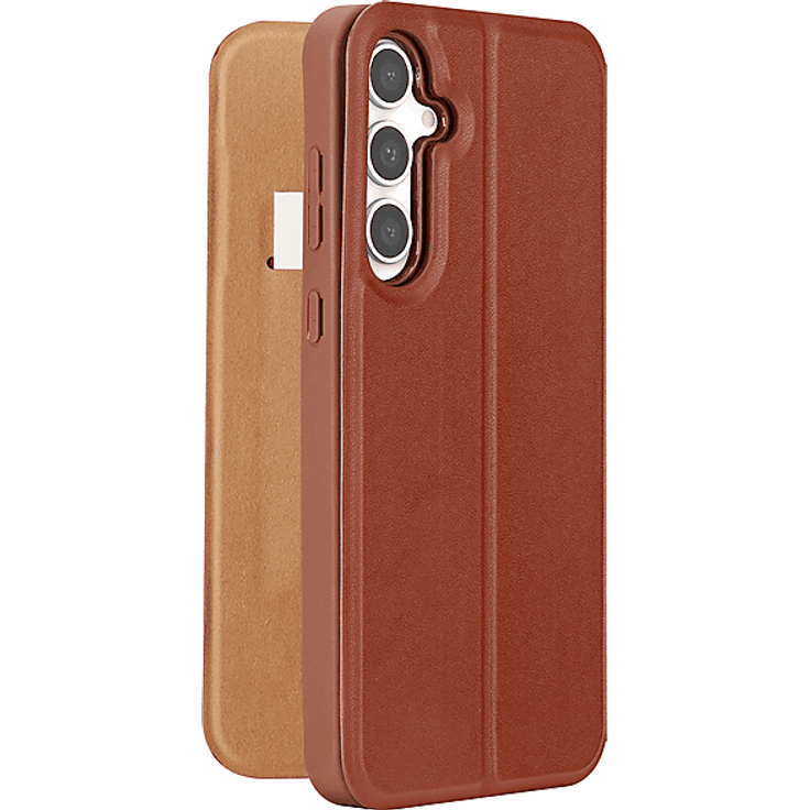 ISY ISC 3143 Bookcover für Samsung Galaxy A55 5G, 2in1 Wallet, Braun