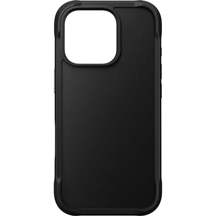 NOMAD Rugged Case für iPhone 16 Pro | Schutzhülle aus Polycarbonat mit TPU-Bumper | Matte PET-Rückseite | MagSafe-kompatibel | Schwarz