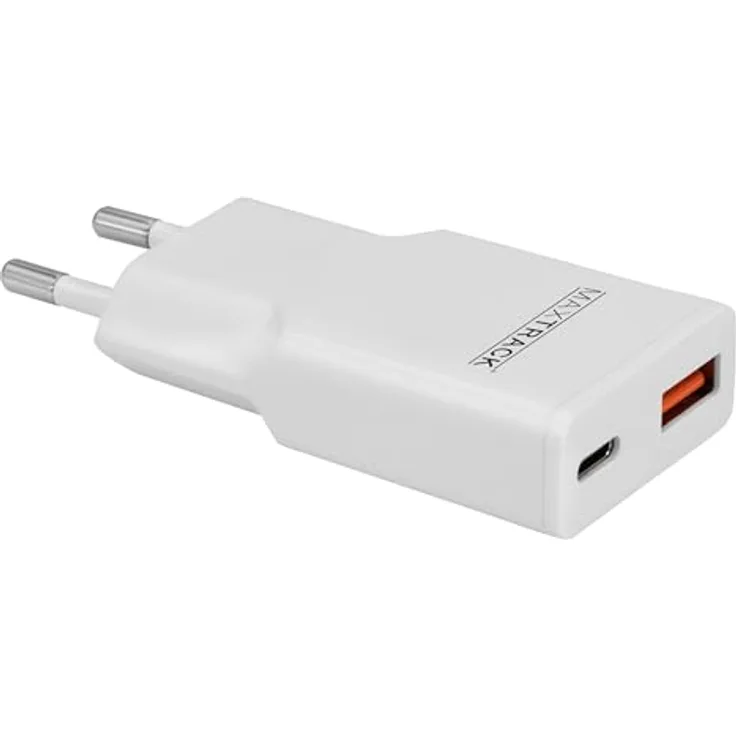 MAXTRACK Schnellladegerät MQ2L, 30W, 2 Port USB-C & USB-A, GaN-Technologie, PD 30W & QC 3.0, ultra-flach 1,5 cm