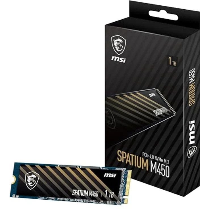 MSI SPATIUM M450 PCIe 4.0 NVMe M.2 1TB V1, schnelle und effiziente SSD-Festplatte – Bild 2