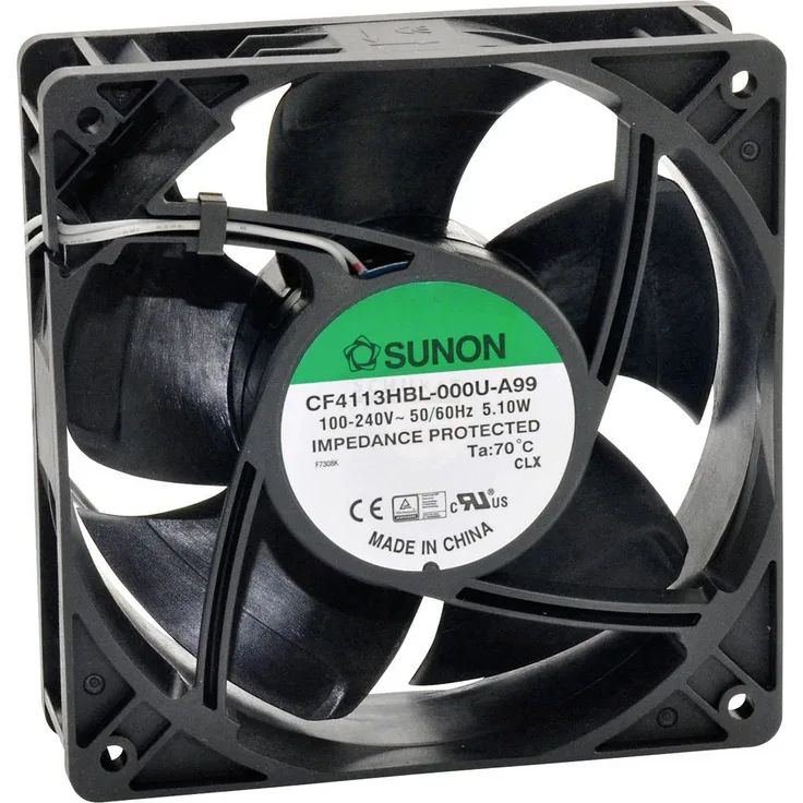 Sunon CF4113LBL-000U-ABD Axiallüfter 230 V/AC, 120x120x38mm, 109.22 m³/h, IP55, ATEX-zertifiziert