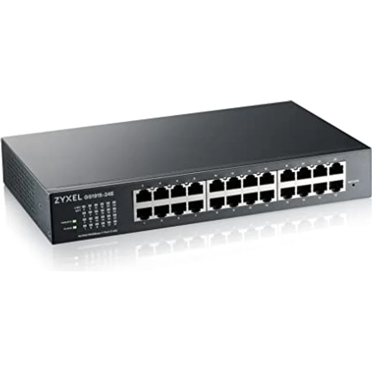 Zyxel 24-Port Gigabit Cloud-Based Switch | 24-Port GbE Smart hybrid Mode Switch | Standalone or NebulaFlex Cloud | Rackmount, fanless [GS1915-24E] – Bild 1