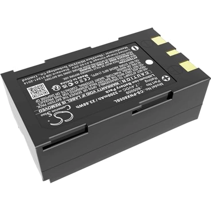 TCTK Akku 3200mAh für [Phoenix Contact] ThermoFOX, Thermomark GO, Thermomark GO.K, 7.4V Li-ion, schwarz, ersetzt 805009, S828021, VBK100 – Bild 5