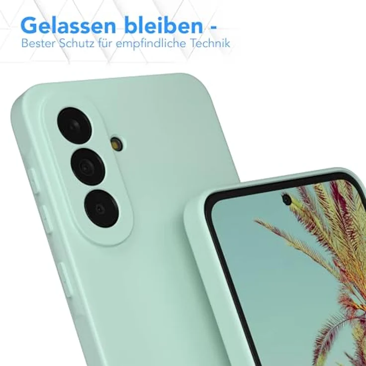 EAZY CASE Silikonhülle für Galaxy A37, stoßfeste Schutzhülle mit Kameraschutz, dünn und kratzresistent in Pastell Mintgrün Matt – Bild 4
