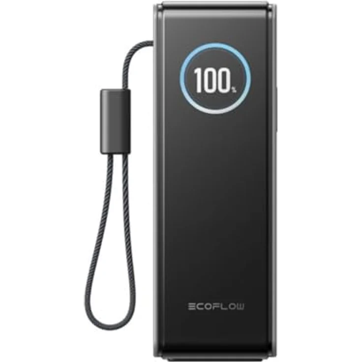EcoFlow RAPID Powerbank 25.000 mAh, 100 W, integrierte Kabel, Silber – Bild 3