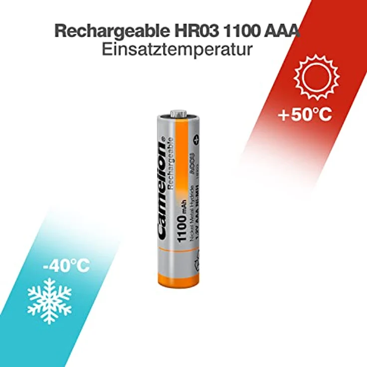 Camelion 17011203 Akku (NiMH, R03, Micro, AAA, 1100 mAh, 2er-Pack) – Bild 3
