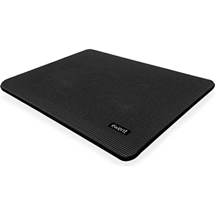Ewent EW1256 Laptop Kühler 12-17 Zoll, 2 Ruhige Lüfter mit blau LEDs, Cooling Pad, Notebook Cooler Ständer Kühlpad Kühlmatte, schwarz – Bild 2