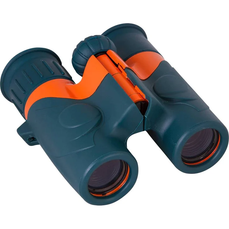 Levenhuk LabZZ B2, Kompaktes 6x21mm Dachkant-Fernglas für Kinder, Grün/Orange