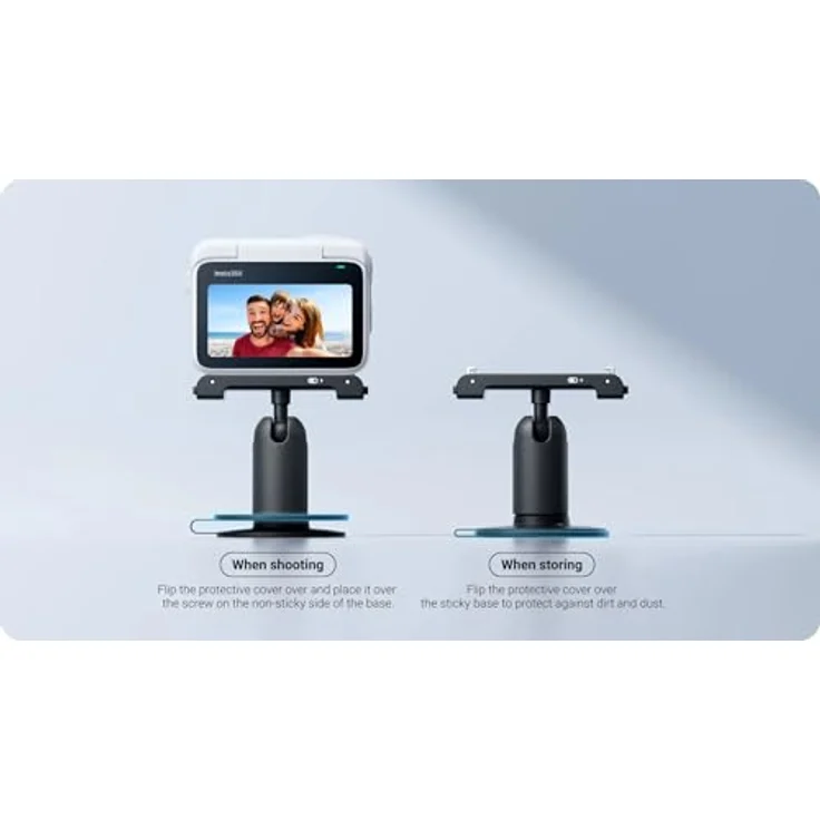 Insta360 GO 3/GO 3S Pivot Stand, drehbarer Ständer mit wiederverwendbarer Klebebasis und verstellbarem Kugelgelenk – Bild 7