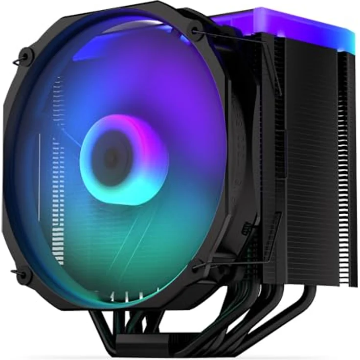 ENDORFY Fortis 5 Black ARGB, CPU-Kühler mit 140mm Lüfter, Hochleistungs-CPU-Kühlung, ARGB-LED-Beleuchtung, AM4/AM5/LGA1700/LGA1200kompatibel – Bild 1