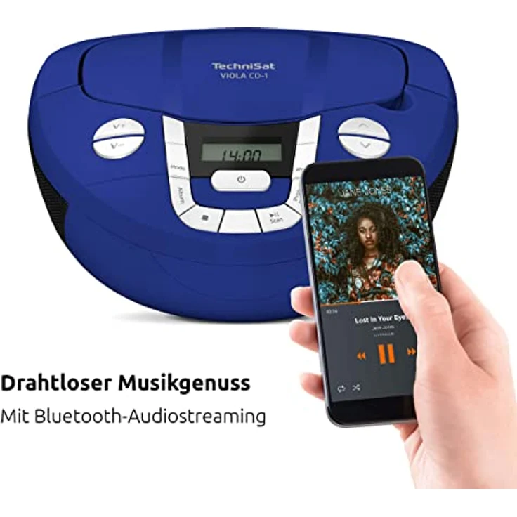 TechniSat Viola CD-1 | Boombox mit Bluetooth, Batteriebetrieb, CD-Player & UKW-Radio – Bild 3