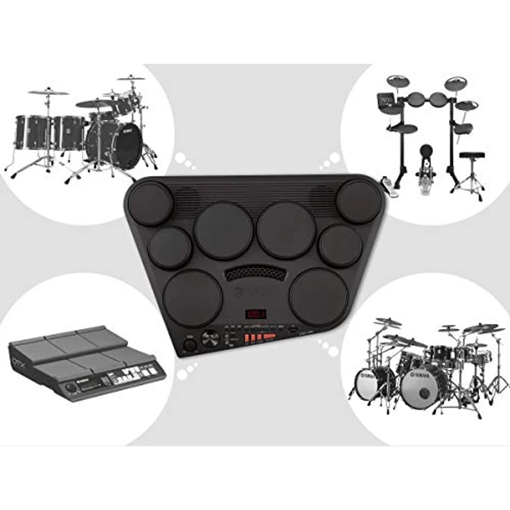 Yamaha DD-75 Drumset, schwarz – Transportable E-Drums mit 8 anschlagdynamischen Drum-Pads – Drum Kit mit Lautstärkeregelung & Kopfhöreranschluss – Bild 4