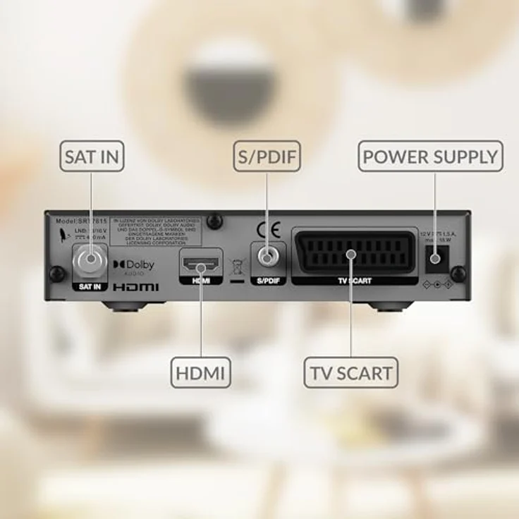 STRONG SRT7815 Digitaler HD Satelliten-Receiver, HD-SAT-Empfang, DVB-T2 HD, inklusive HD+ Karte für Deutschland - Preisvergleich – Bild 4