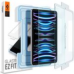 Spigen Glas.tR EZ Fit Schutzglas kompatibel mit iPad Pro 11 Zoll M2 (2022), iPad Pro 11 Zoll (2021/2020/2018), iPad Air 5 (2022), iPad Air 4 (2020), Installationsschablone, Kristallklar, 9H Folie