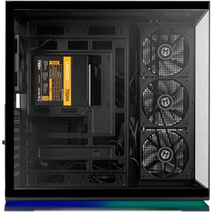 NOX Hummer Galaxy White, Mid Tower ATX Gehäuse aus gehärtetem Glas mit ARGB-Beleuchtung, optimales Kabelmanagement – Bild 3