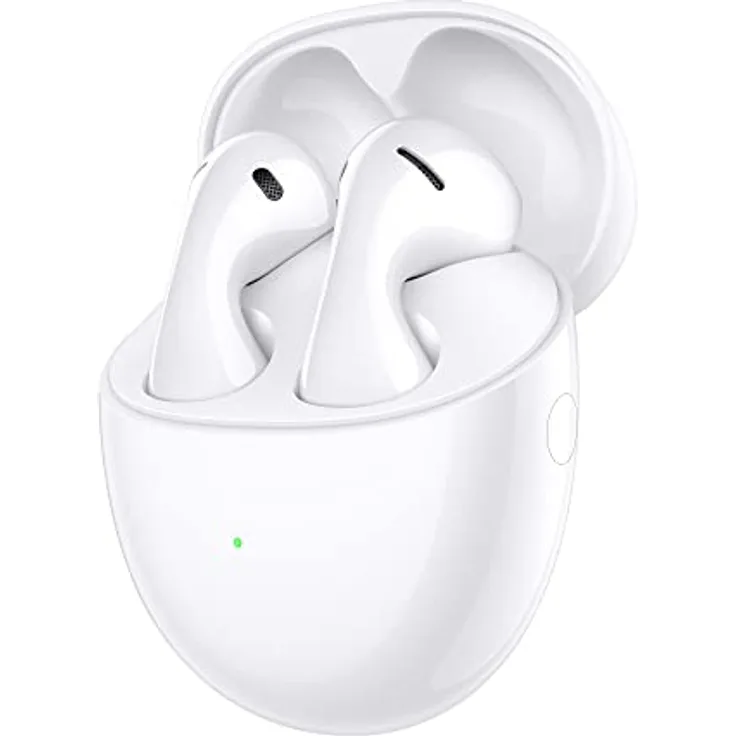 HUAWEI FreeBuds 5 Kopfhörer, Hi-Res-Zertifiziert, offenes Design für verbesserten Komfort, 30 Stunden Akkulaufzeit,Wasserdichtigkeit IPX4, Keramikweiß
