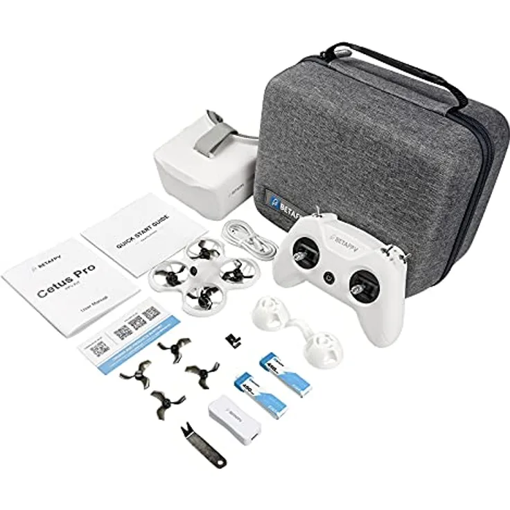 BetaFPV Cetus Pro FPV Kit, Indoor-Renn-Drohne mit bürstenlosen Motoren und Echtzeit-Videoübertragung, Mehrfarbig