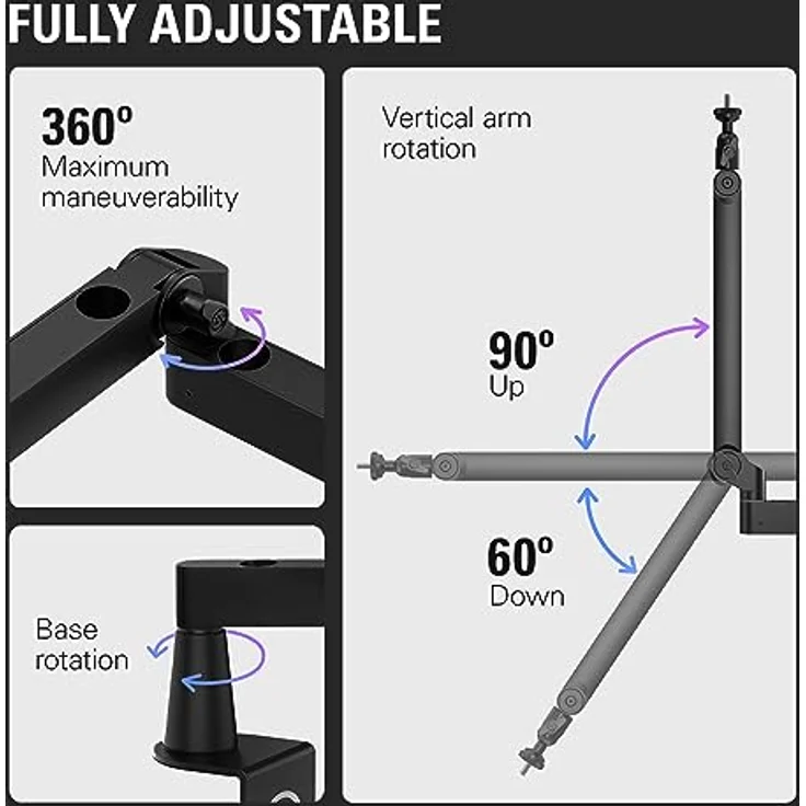Elgato Wave Mic Arm (Low Profile) Mikrofon-Halterung Schwarz(18290012920) - Preisvergleich – Bild 3