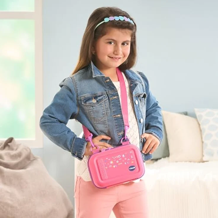 Vtech® KidiZoom Tragetasche, pink, mit Tragegriff und abnehmbarem Schulterriemen, kompatibel mit KidiZoom-Kameras – Bild 3