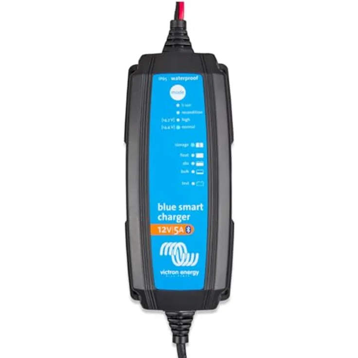 Victron Energy Blue Smart IP65 Bleiakku-Ladegerät, 12V 5A, Bluetooth-Steuerung, staub- und wasserdicht
